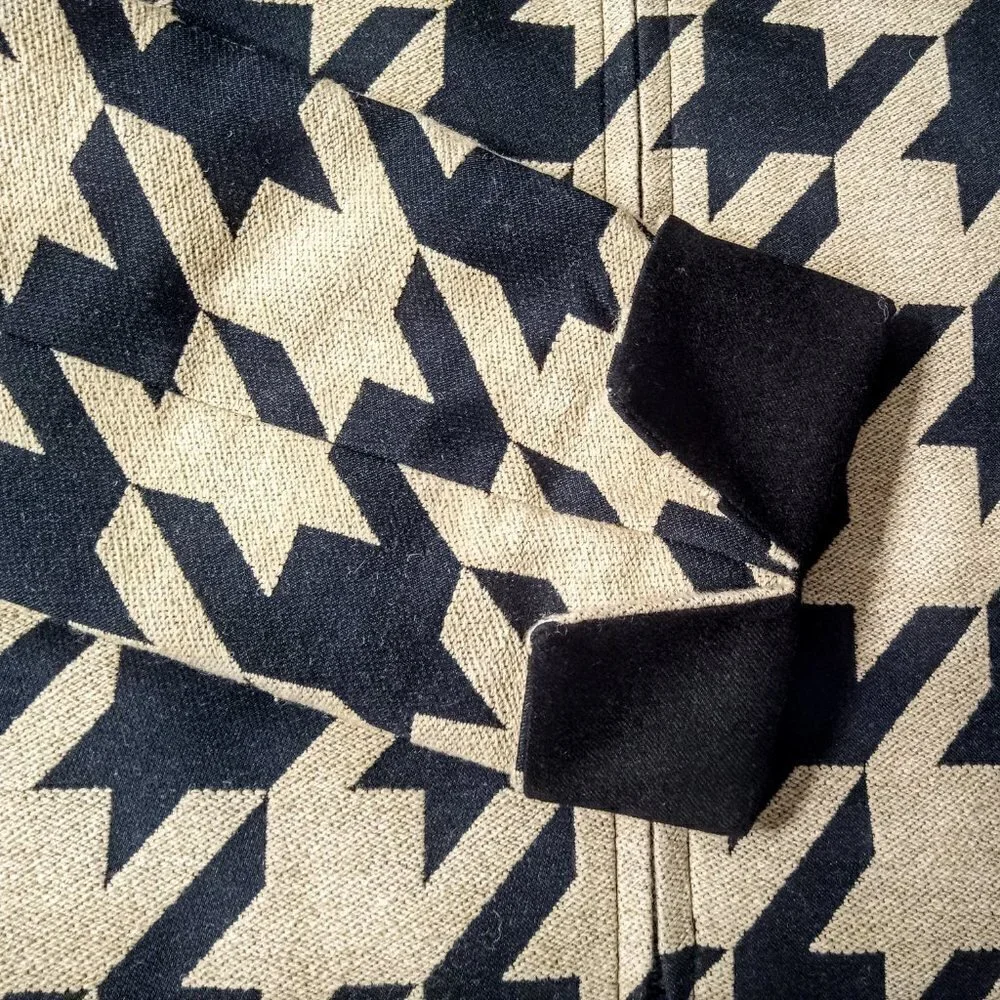 Akris Punto Black Camel Houndstooth Tweed Jacket